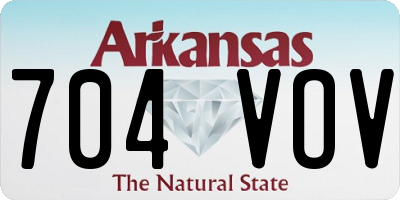 AR license plate 704VOV