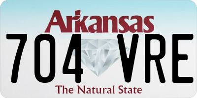 AR license plate 704VRE