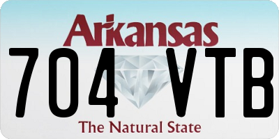 AR license plate 704VTB