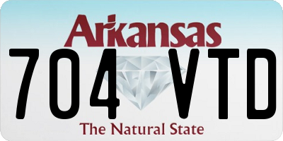 AR license plate 704VTD