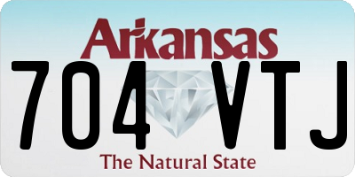AR license plate 704VTJ