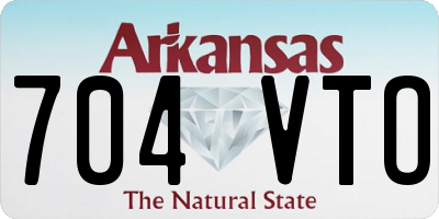 AR license plate 704VTO