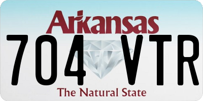 AR license plate 704VTR