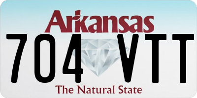 AR license plate 704VTT