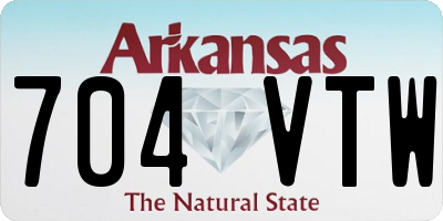 AR license plate 704VTW