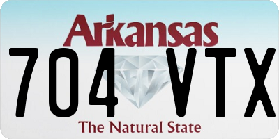 AR license plate 704VTX