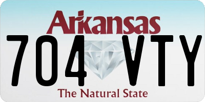 AR license plate 704VTY