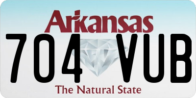 AR license plate 704VUB