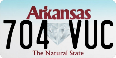 AR license plate 704VUC