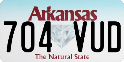 AR license plate 704VUD
