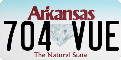 AR license plate 704VUE