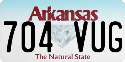 AR license plate 704VUG