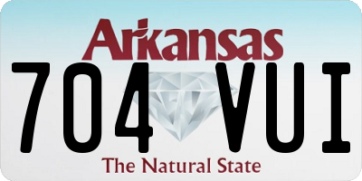 AR license plate 704VUI