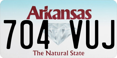 AR license plate 704VUJ
