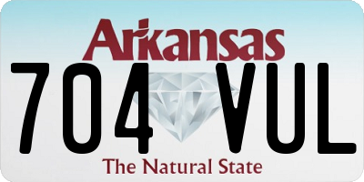 AR license plate 704VUL