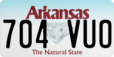 AR license plate 704VUO