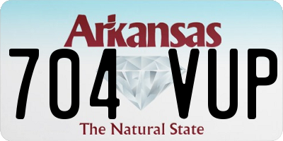 AR license plate 704VUP