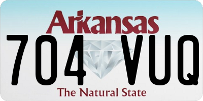 AR license plate 704VUQ