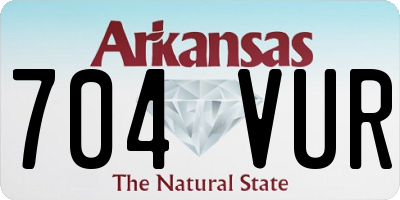 AR license plate 704VUR