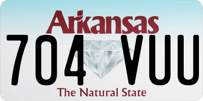 AR license plate 704VUU