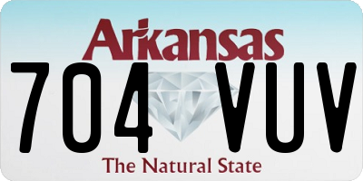 AR license plate 704VUV
