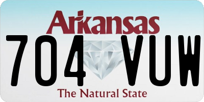 AR license plate 704VUW