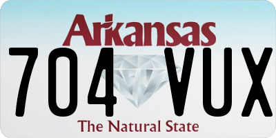 AR license plate 704VUX