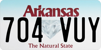 AR license plate 704VUY