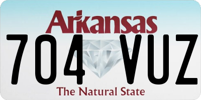 AR license plate 704VUZ