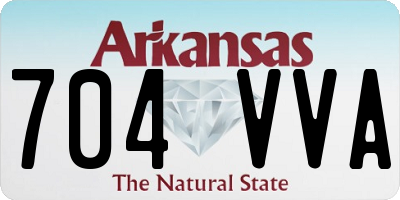 AR license plate 704VVA