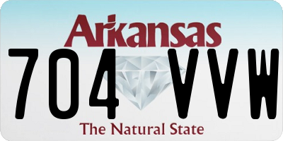 AR license plate 704VVW