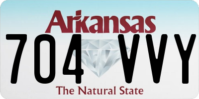 AR license plate 704VVY