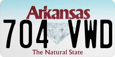 AR license plate 704VWD
