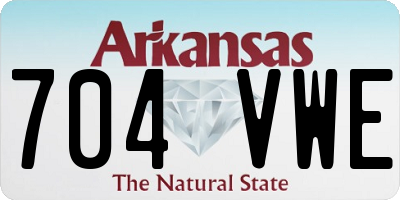AR license plate 704VWE