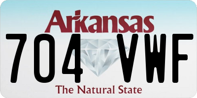 AR license plate 704VWF