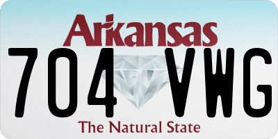 AR license plate 704VWG