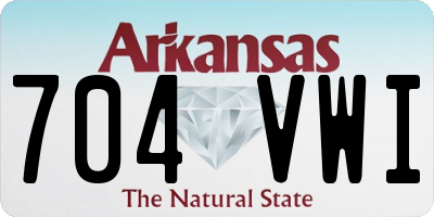 AR license plate 704VWI
