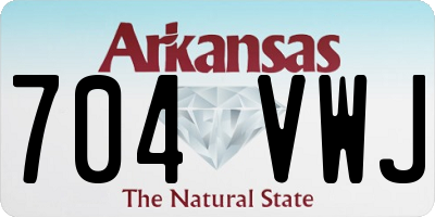 AR license plate 704VWJ