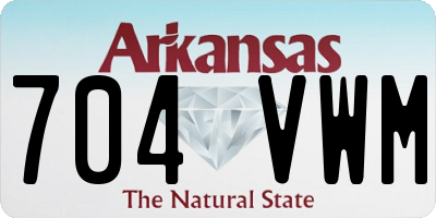 AR license plate 704VWM