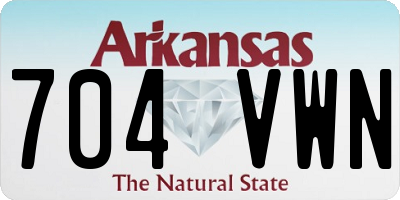 AR license plate 704VWN