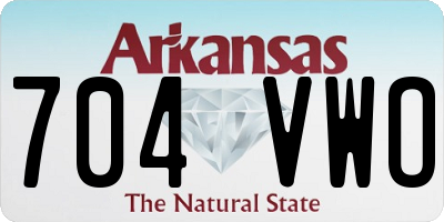 AR license plate 704VWO