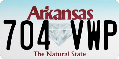 AR license plate 704VWP