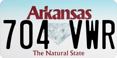 AR license plate 704VWR