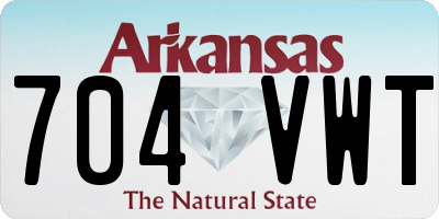 AR license plate 704VWT
