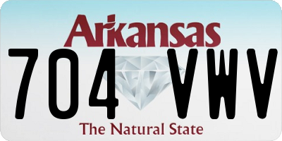 AR license plate 704VWV