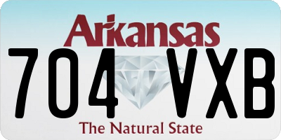 AR license plate 704VXB