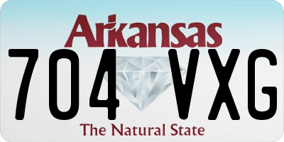 AR license plate 704VXG