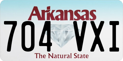 AR license plate 704VXI