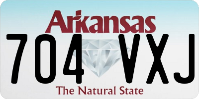 AR license plate 704VXJ