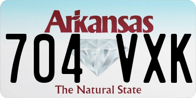 AR license plate 704VXK